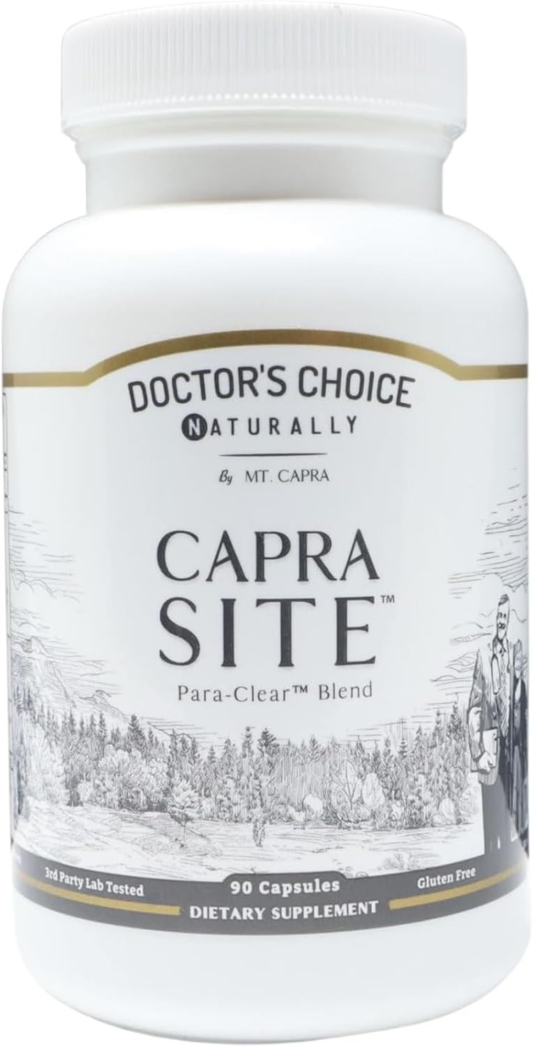Caprasite | Herbal Intestinal Support With Para-Clear Blend, Supports Gut Defense And Microbiome Balance | Contains Wormwood, Black Walnut, Immune Supporting Mushrooms & More! | 90 Capsules