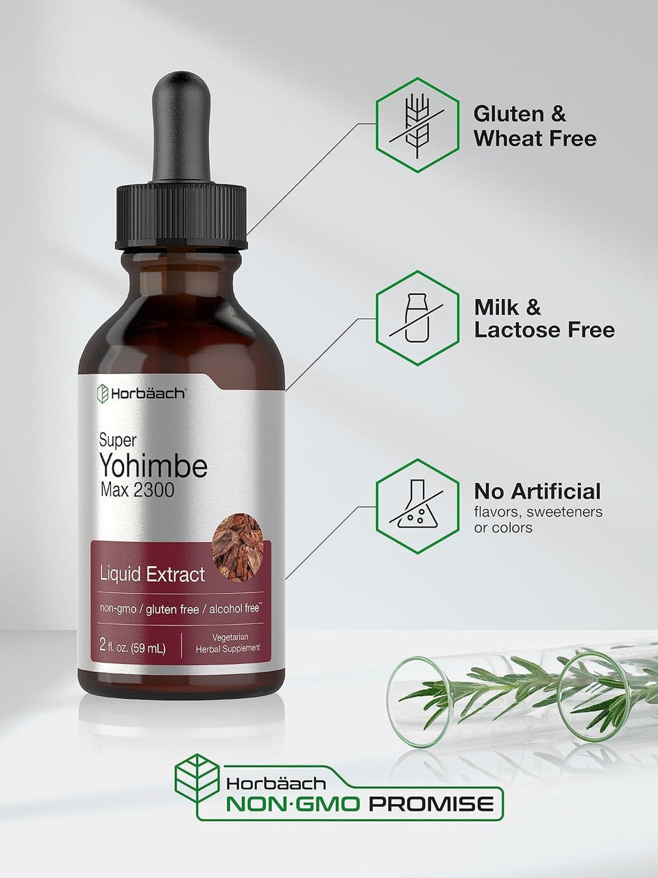 Horbäach Yohimbe Bark Liquid Extract | 2 Fl Oz | Supplement For Men And Women | Alcohol Free Tiincture Drops | Vegetarian, Non-Gmo, And Gluten Free Horbäach Yohimbe Bark Liquid Extract | 2 Fl Oz | Supplement For Men And Women | Alcohol Free Tiincture Drops | Vegetarian, Non-Gmo, And Gluten Free