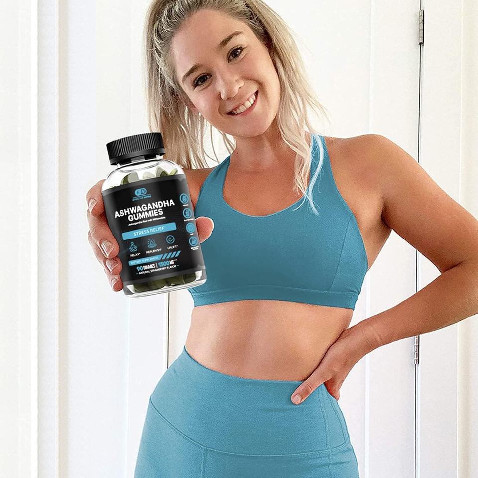 Ashwagandha Gummies 1500Mg | Stress Relief, Immune Support, Calm Mood, Energy | Natural Berry Flavor | 45-Day Supply | Vegan, Gluten-Free, Non-Gmo | Supplement For Men & Women (90Ct)