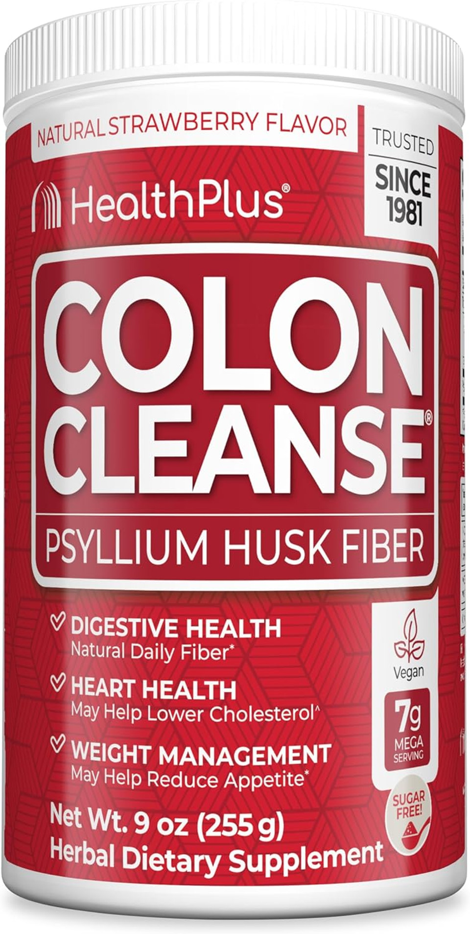 Health Plus Colon Cleanse Digestive Support | No Artificial Flavors | Daily Fiber For Toxin Elimination To Reduce Bloating | Psyllium Husk | Orange Flavor | 9 Ounces, 36 Servings