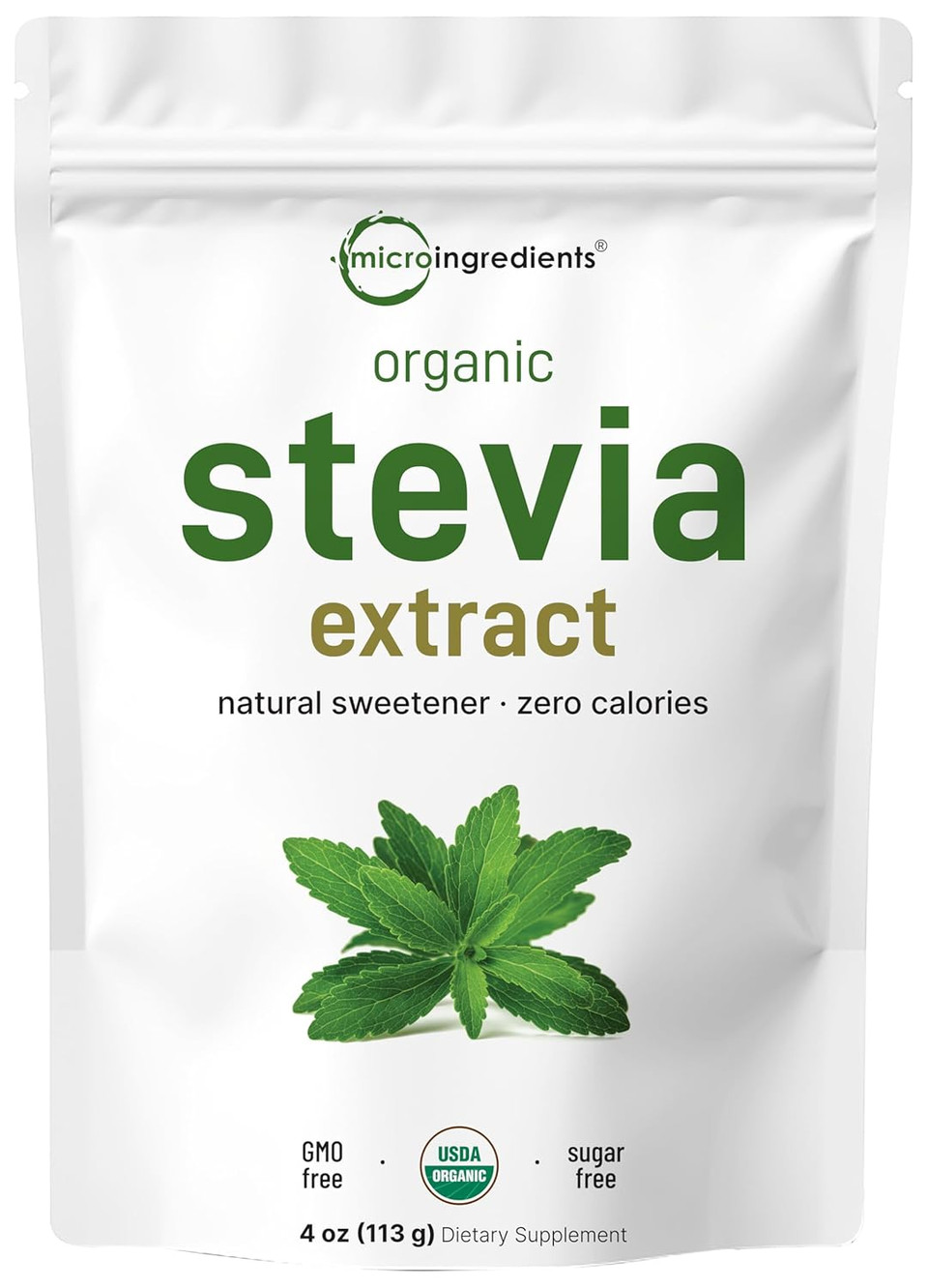 Pure Organic Stevia Powder, 1 Pound (2,837 Servings), Highest Grade Stevia Green Leaf Extract Reb-A | Reduced Bitter Aftertaste | 0 Calorie, Natural Sweetener, Sugar Alternative, Keto Friendly
