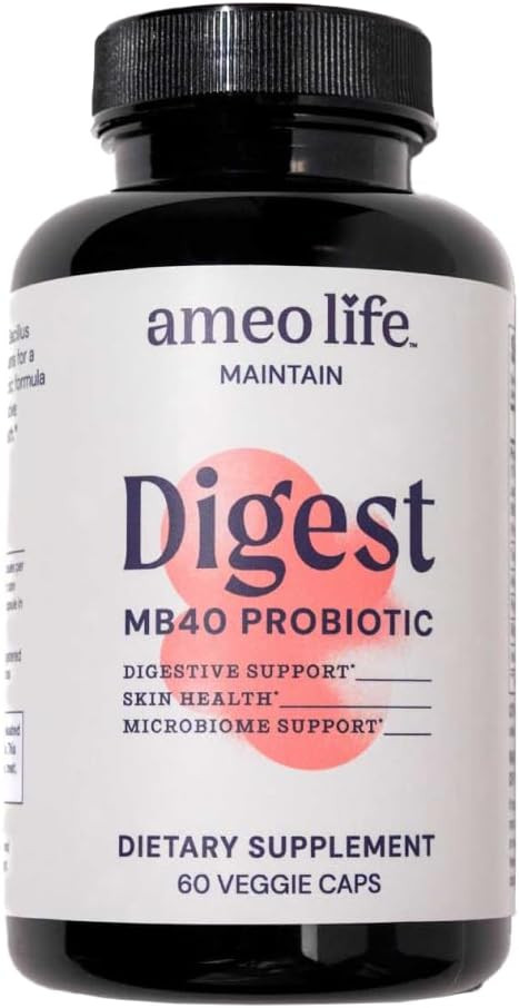 Mb40 Probiotic For Digestive, Immune, & Gut Health  Probiotic Bacillus Subtilis Mb40 & Bacillus Coagulans Mtcc 5856 Relieves Gas  Non-Gmo Probiotics For Women & Men - 60 Ct