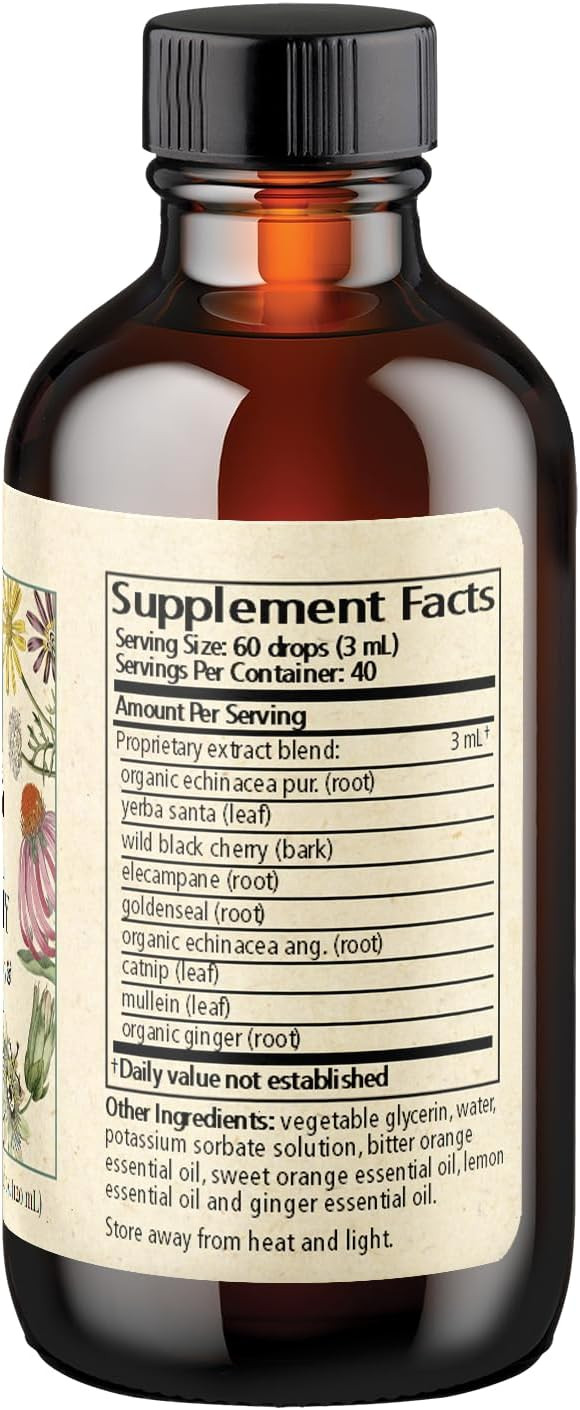 Wise Woman Herbals - Herbal Immunity (Formerly Immune Glycerite) Botanical Blend 4 Oz. - Promotes Normal Healthy Respiratory Tract And Normal Immune System Function - All Natural (4Oz)