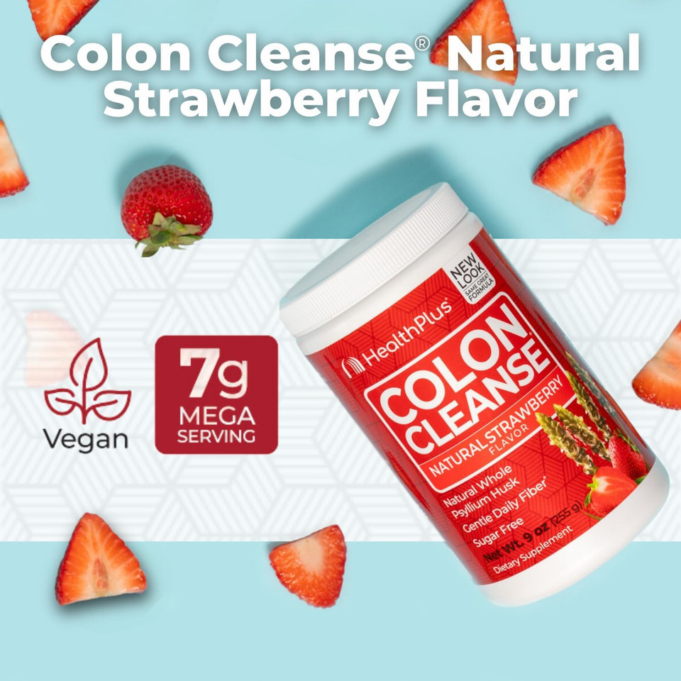 Health Plus Colon Cleanse - Natural Daily Fiber Powder- Gluten Free, Detox, Heart Healthy (12 Ounces, 48 Servings) Health Plus Colon Cleanse - Natural Daily Fiber Powder- Gluten Free, Detox, Heart Healthy (12 Ounces, 48 Servings)