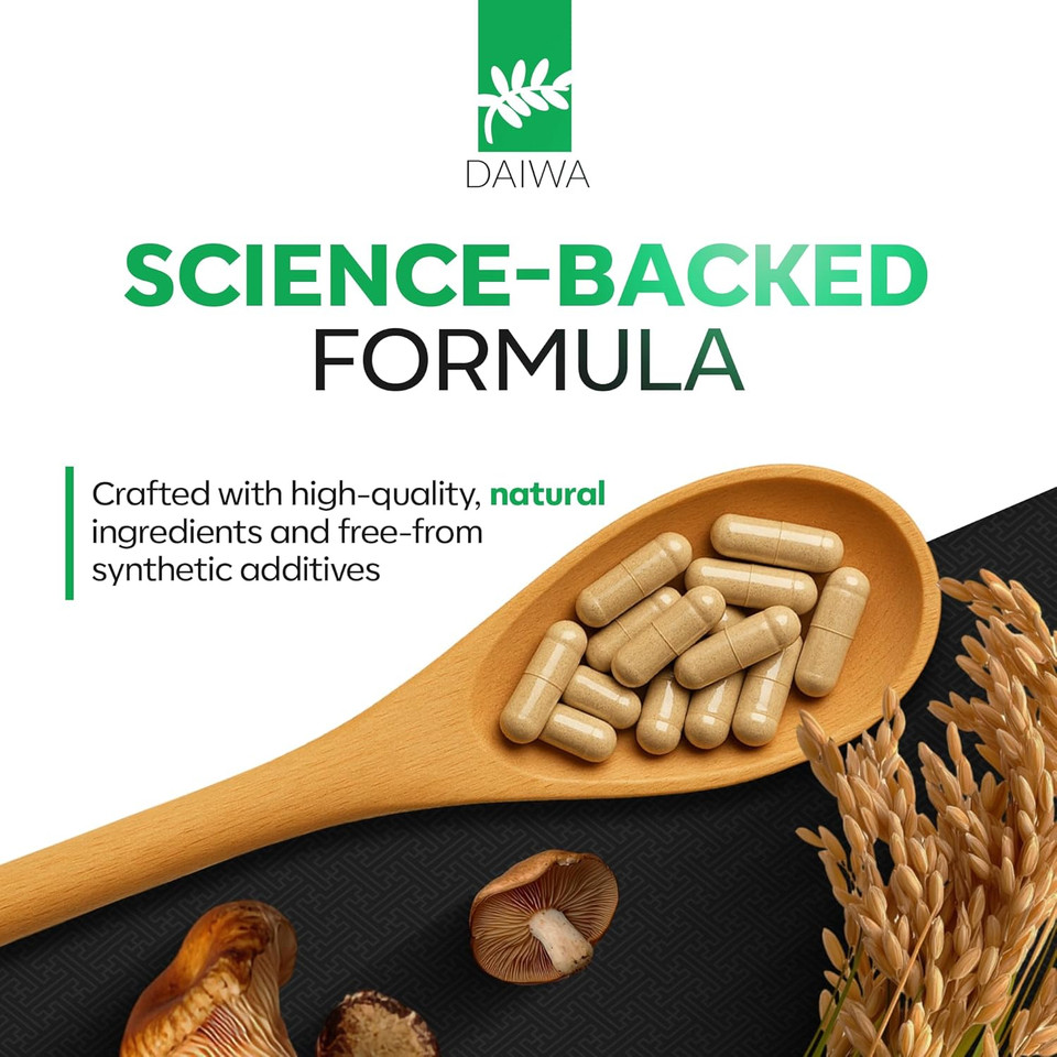 Daiwa Peakimmune4®  Immune Support Supplement For Adults With Rice Bran Arabinoxylan Compound (Rbac) And Enzyme From Shiitake Mushroom  50 Capsules