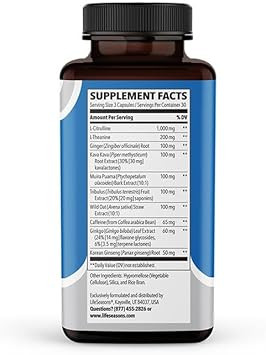 Lifeseasons Nitro-T - Men'S Performance Support Supplement - Enhance Stamina & Energy - Promote Healthy Blood Circulation - L-Citrulline L-Theanine Tribulus Ginger Kava & Caffeine - 90 Capsules
