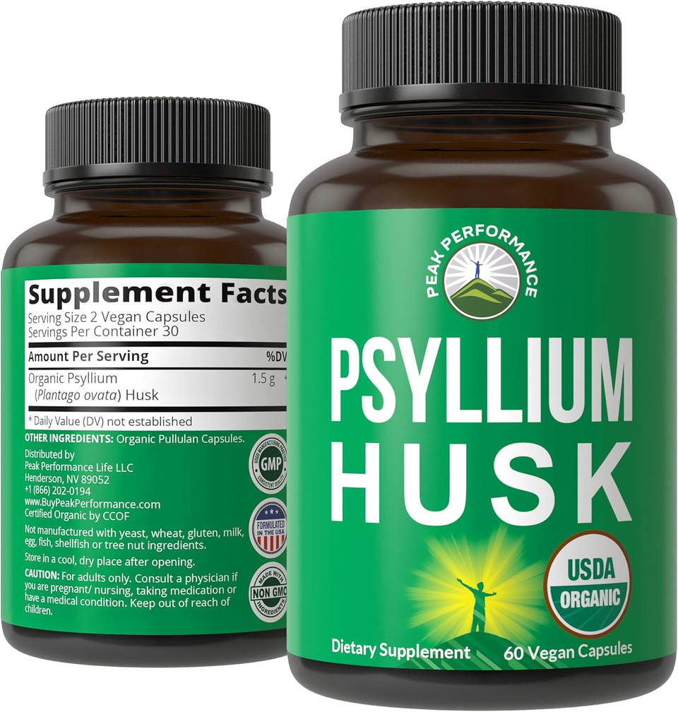 Usda Organic Psyllium Husk Vegan Capsules Made With Organic Psyllium Husk Seed. Fiber Supplement For Gut. Digestive Prebiotics. Pills For Digestion, Roughage Without Bloating. Tablets Usda Organic Psyllium Husk Vegan Capsules Made With Organic Psyllium Husk Seed. Fiber Supplement For Gut. Digestive Prebiotics. Pills For Digestion, Roughage Without Bloating. Tablets