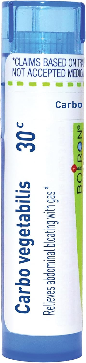 Boiron Carbo Vegetabilis 30C, 80 Pellets, Homeopathic Medicine For Bloating And Gas