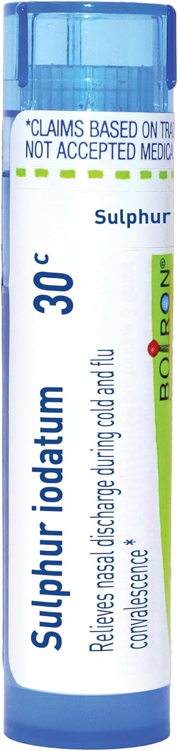 Boiron Sulphur Iodatum 30C Homeopathic Medicine For Runny Nose - 80 Pellets