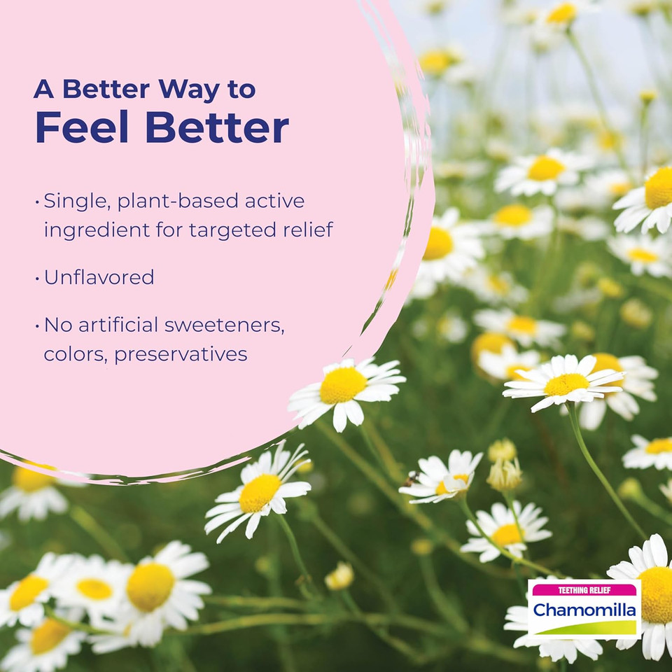 Boiron Chamomilla 30C Homeopathic Medicine For Teething Relief, Pain, Irritability, And Restlessness - 3 Count (240 Pellets)