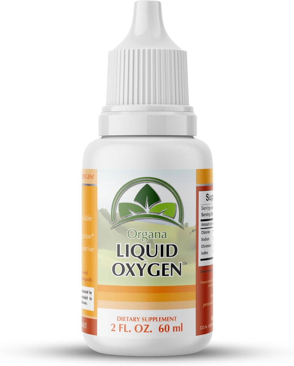 Liquid Oxygen Drops Supplement By Organa - 100% Pure And Natural Liquid Oxygen Drops - Liquid Oxygen Boost