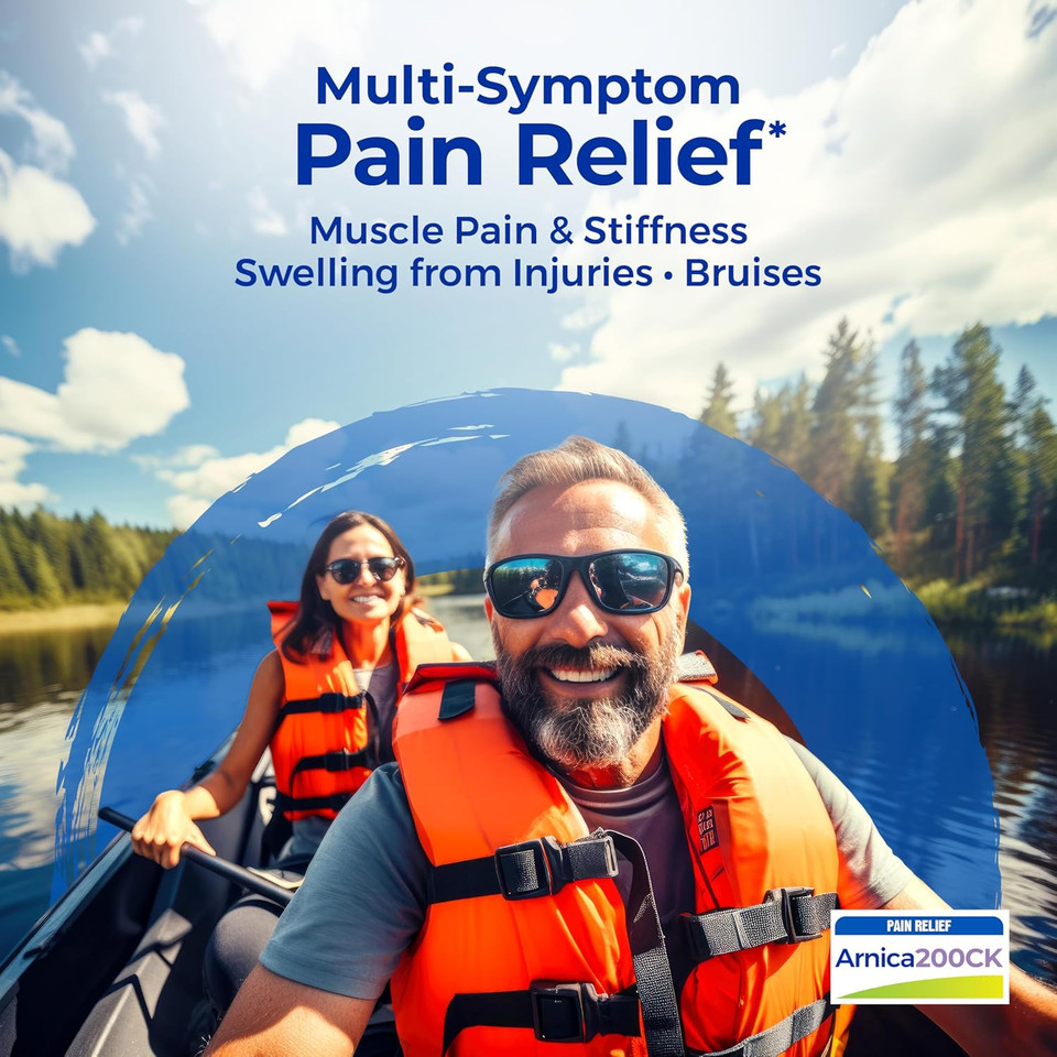 Boiron Arnica Montana 200Ck For Muscle Pain, Stiffness, Swelling From Injuries & Bruises - 80 Pellets