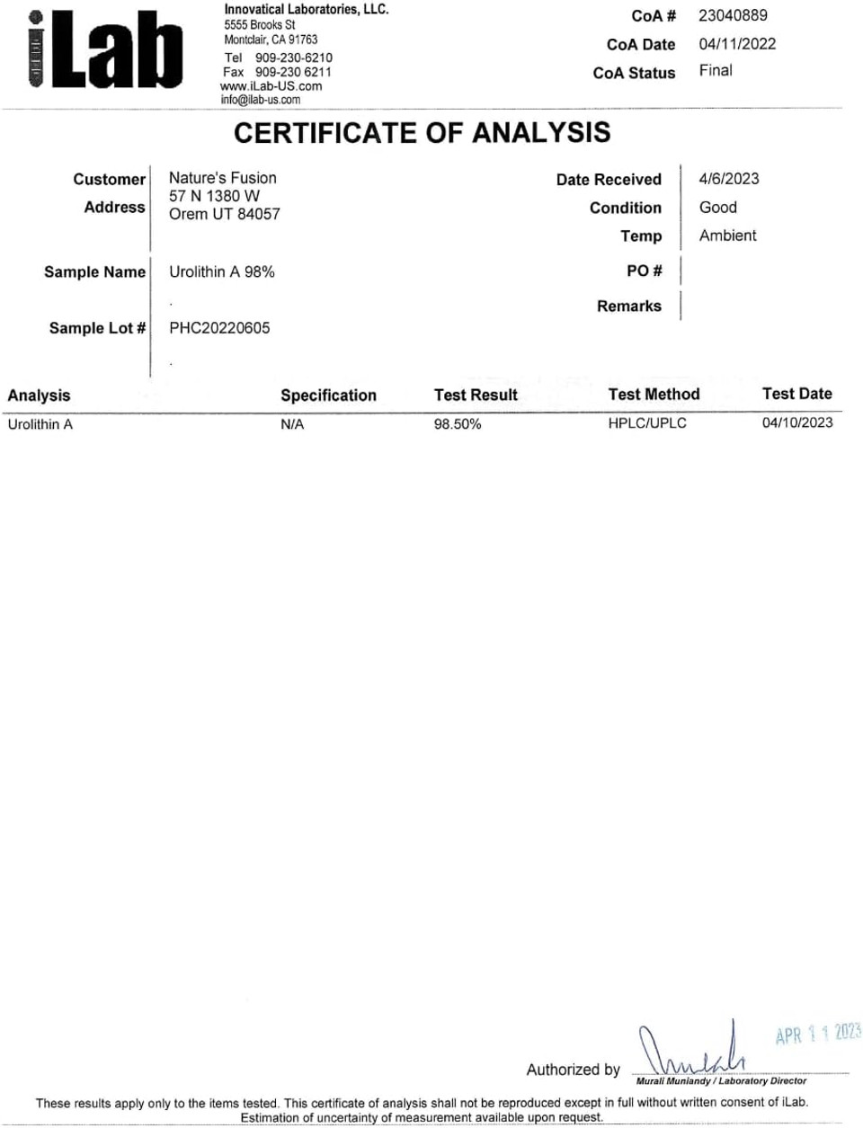 Nature'S Fusions Nutri Urolithin A Supplement 500Mg - Powerful Nad+ Boost, Antioxidant, Cell Repair - 3Rd Party Tested - 500 Mg Urolithin A - 30 Vegan Capsules 2 Week+ Supply