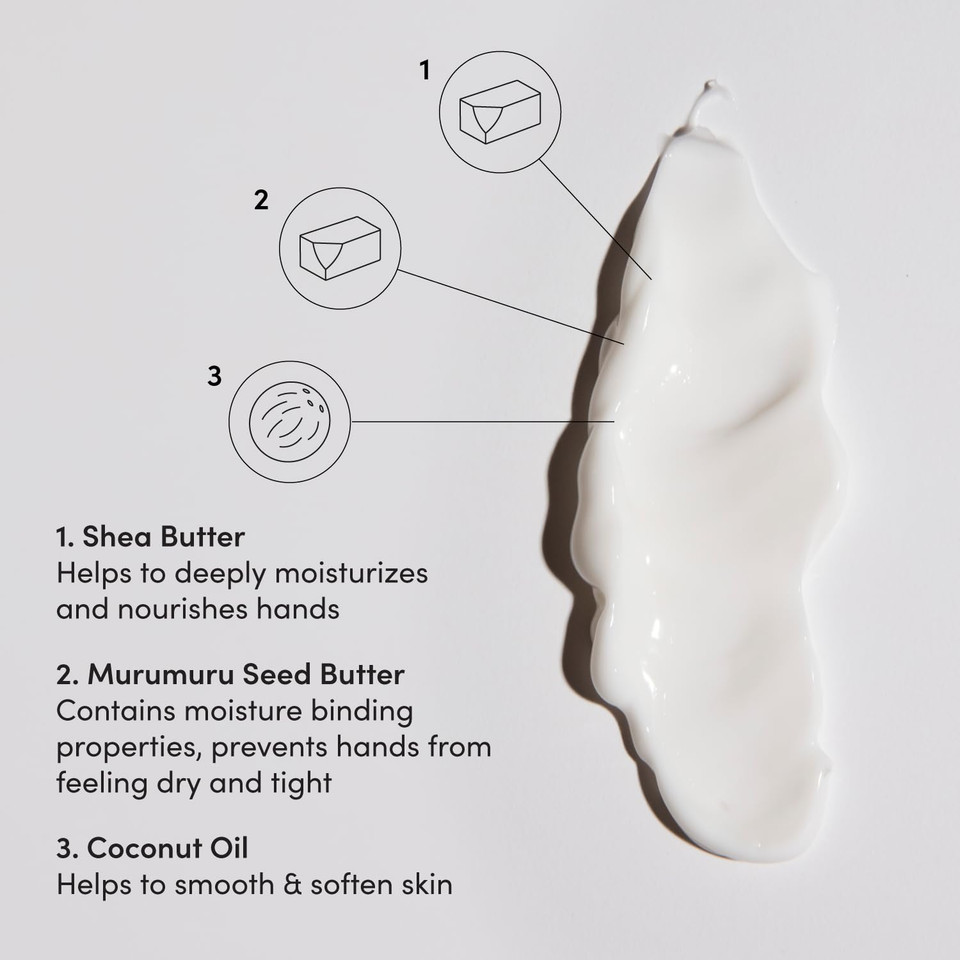 Ouai Hand Cream - Thick, Creamy Balm With Coconut Oil, Murumuru Butter And Shea Butter - Hydrating Moisturizer For Soft Hands - Use Daily To Deeply Nourish Skin (3 Oz)
