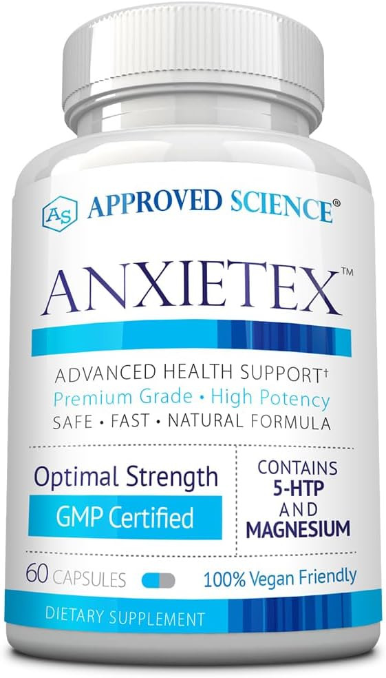 Approved Science Anxietex Night - Ease Worry And Discontent, Sleep Well - Valerian, Passion Flower, Chamomile - 30 Capsules - Vegan Supplement - Made In The Usa