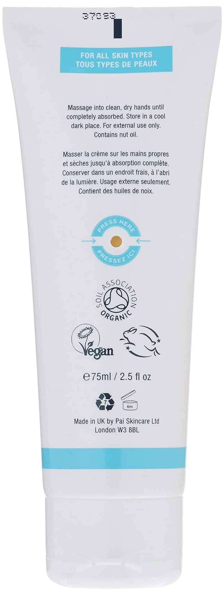 Pai Skincare - Heavy Mettle: Organic Fragonia + Sea Buckthorn Rescue Hand Cream | Natural, Vegan, Sensitive Skincare (2.5 Fl Oz | 75 Ml)