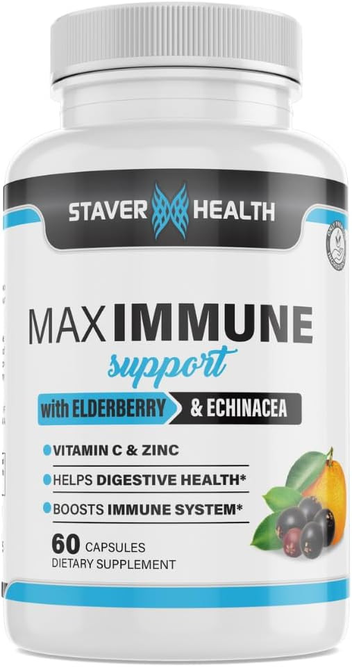 Max Immune Support W/Vitamin C, Zinc, & Elderberry, Immune System Support