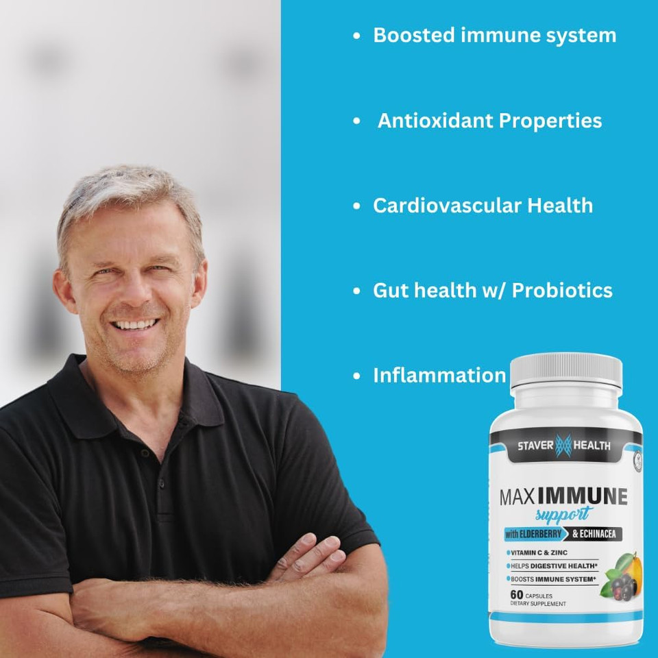 Max Immune Support W/Vitamin C, Zinc, & Elderberry, Immune System Support