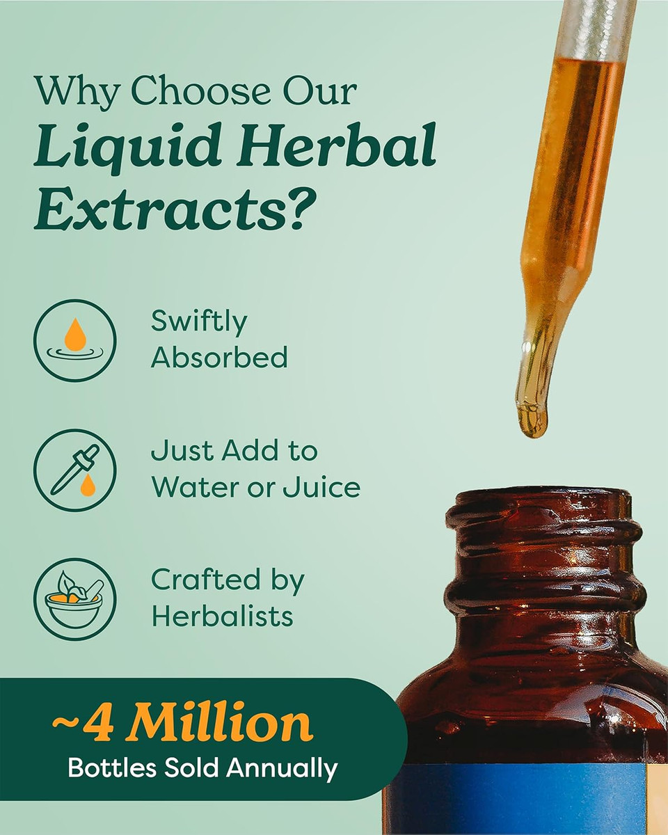 Herb Pharm Certified Organic Lemon Balm Liquid Extract For Calming Nervous System Support, Alcohol-Free Glycerite, 1 Oz