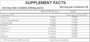 Herbal Hills Barley Grass Tablets 120 Count Vegan Friendly Superfood