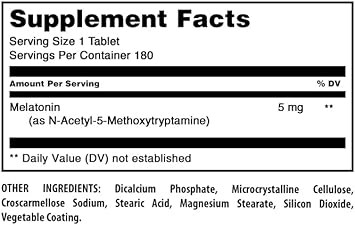 Amazing Formulas Melatonin 5 Mg Tablets Supplement | Non-Gmo | Gluten Free | Made In Usa (365)