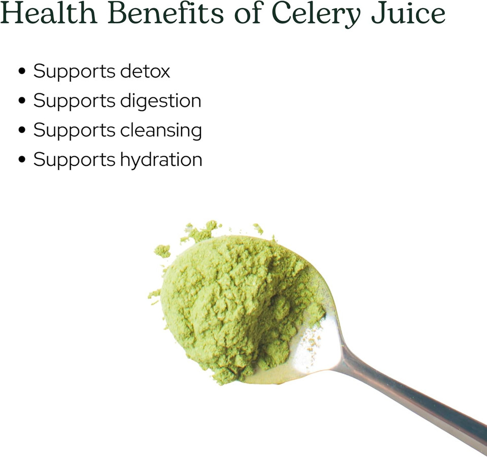 Eclectic Herb - Celery Juice Powder | Nutritional Supplement | Hydration + Wellness Support, Vitamins + Minerals | Freeze Dried, Usda Organic, Non-Gmo, Vegan (3.2 Oz | 90 G)
