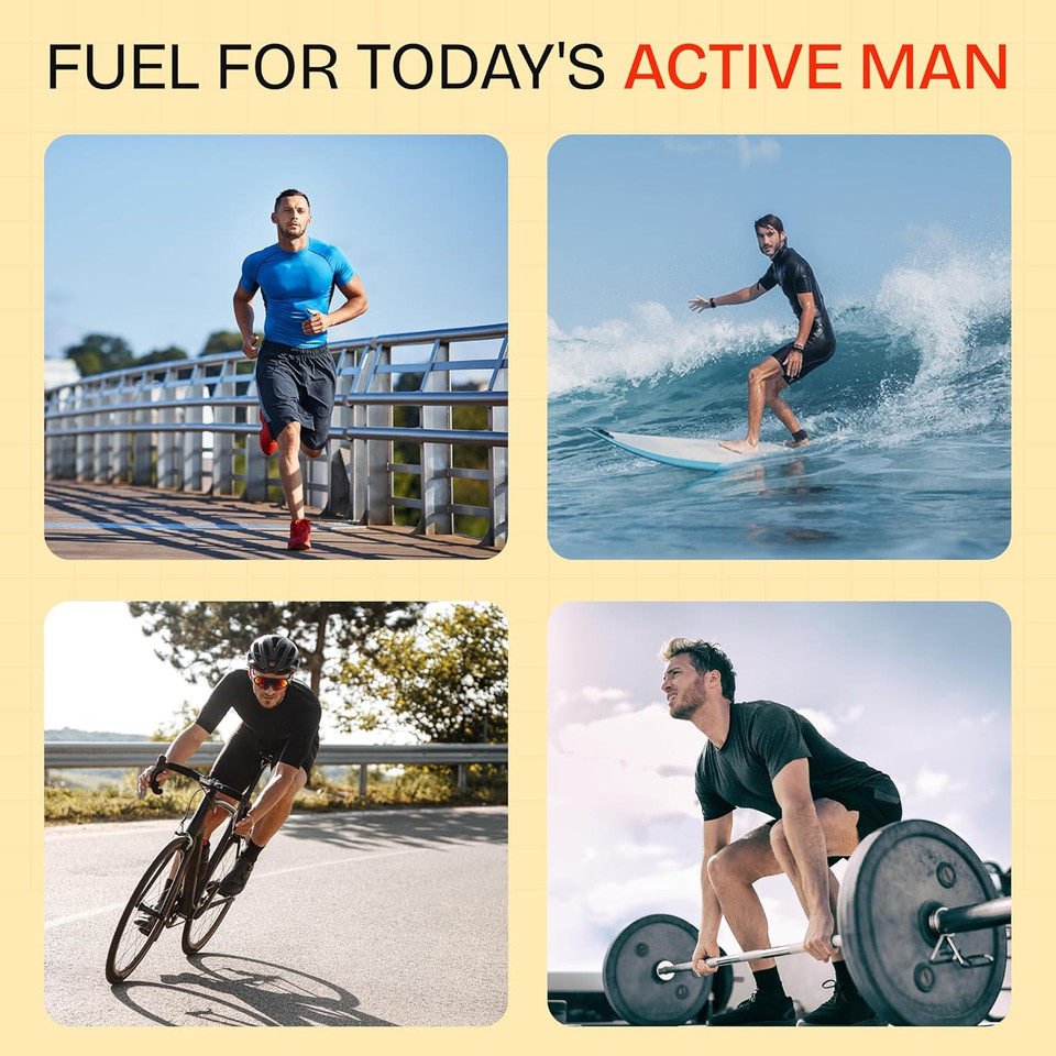 High Potency B Vitamins And Amino Acids, Fuel For Today'S Active Men, No Caffeine, No Sugar, Dietary Supplement, Made In Usa,50 Softgels