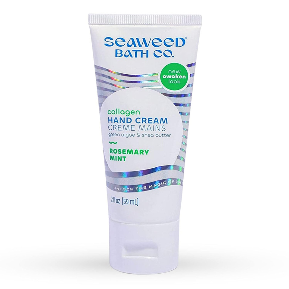 Seaweed Bath Co. Collagen Hand Cream, Rosemary Mint Scent, 2 Ounce, Sustainably Harvested Seaweed, Green Algae, Shea Butter Seaweed Bath Co. Collagen Hand Cream, Rosemary Mint Scent, 2 Ounce, Sustainably Harvested Seaweed, Green Algae, Shea Butter