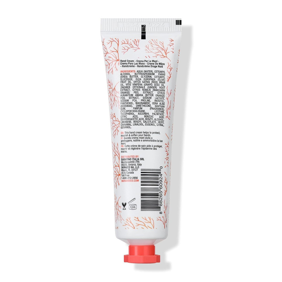 Skin&Co Roma Rosso Positano Hand Cream - Notes Of Sweet Ginger, Amalfi Lemon And Wild Mandarin, Made In Italy