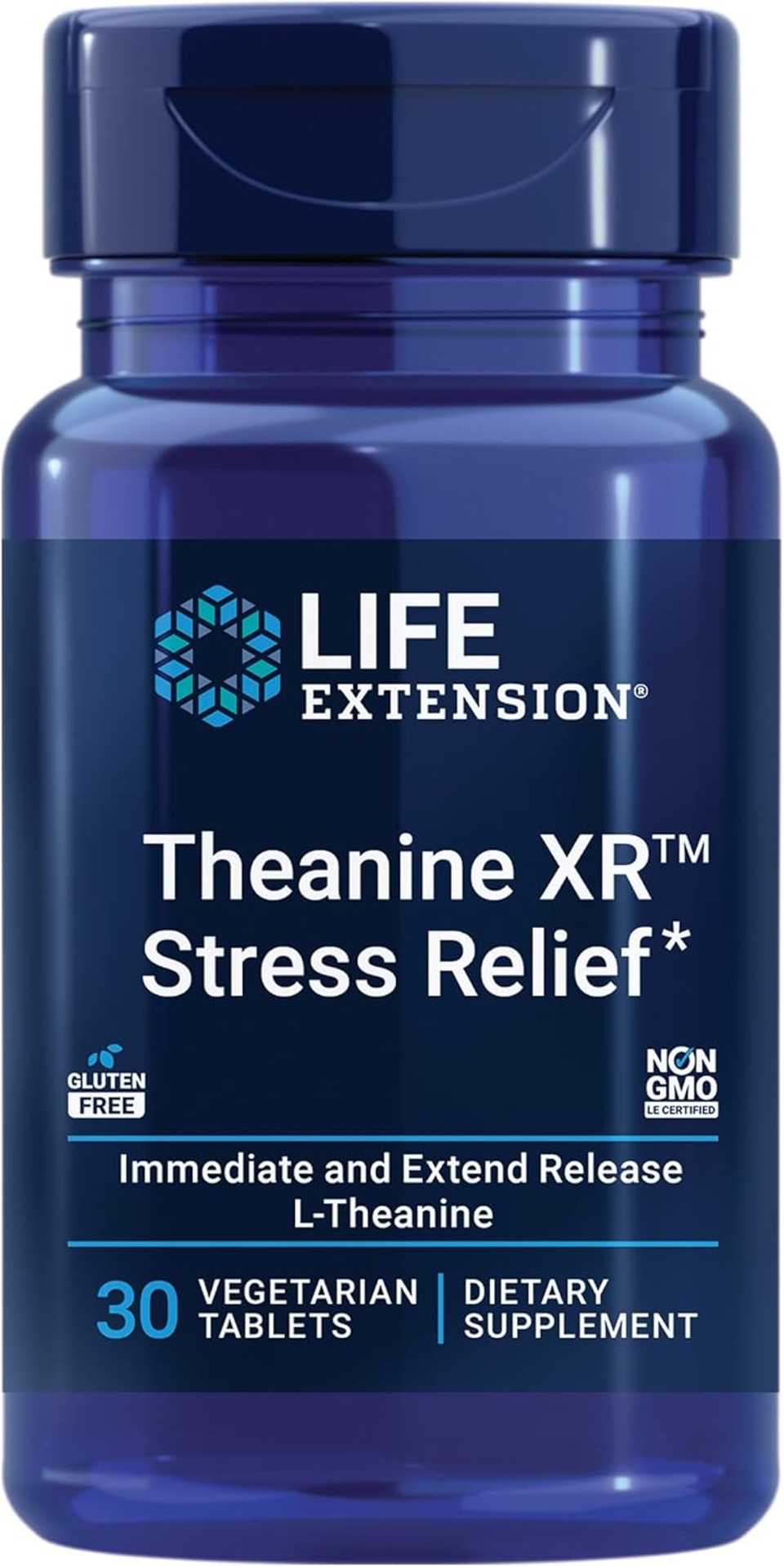 Life Extension Theanine Xr Stress Relief  L-Theanine  Promotes A Calm Response To Daytime Stress  Non-Gmo, Gluten-Free, Vegetarian  30 Tablets