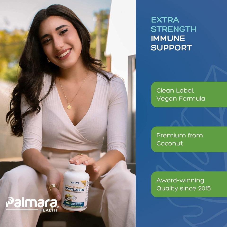 Extra Strength Monolaurin 1,600Mg Per Serving, 800Mg Per Capsule