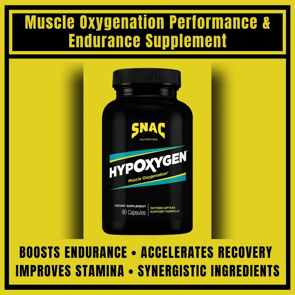 Snac Hypoxygen - Muscle Oxygenation Performance & Endurance Supplement, Improves The BodyS Vo2 Max & Assists With Recovery From High-Repetition Exercise, 90 Veggie Capsules (45 Servings)
