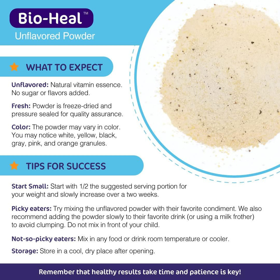 5-In-1 Bio-Heal® Probiotic For Kid, Men & Women (Powder) - Best Supplement For Brain Function, Gut Health & Constipation - Shelf Stable & Fortified With Vitamins, Minerals & Prebiotics