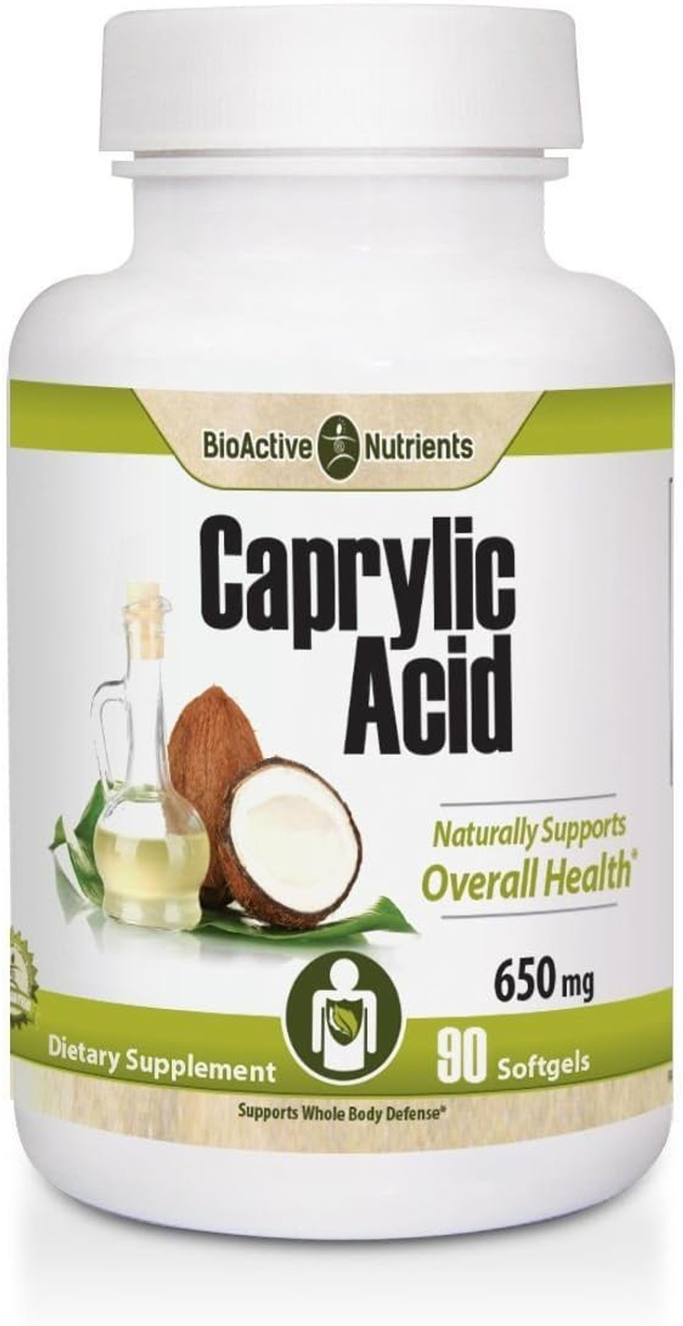 Caprylic Acid - 600Mg - 100 Softgels - Supplement For Gut And Digestive Health, Gi Balance, Gastrointestinal Support, And Intestinal Health, Gluten Free