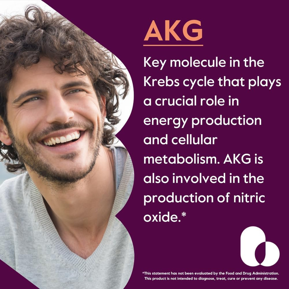 Akg (Alpha Ketoglutaric Acid) 1000Mg Per Serving (240 Vegetarian Capsules) - No Stearates - Vegan - Non Gmo - Gluten Free - Akg Supplement