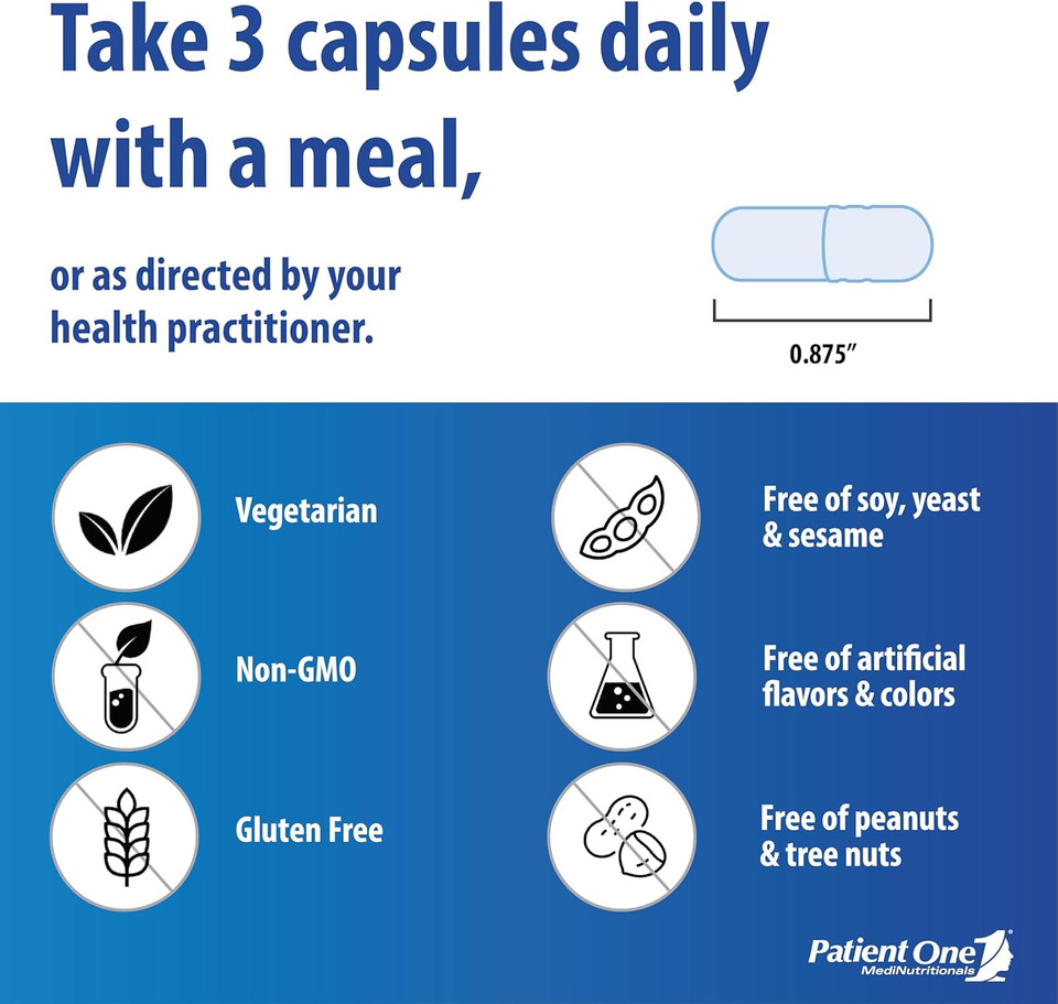 Patient One Nervecare | Supplement To Support Nerve And Vascular Health* | With Alpha Lipoic Acid, Vitamin B12, Alc And Benfotiamine | 90 Capsules