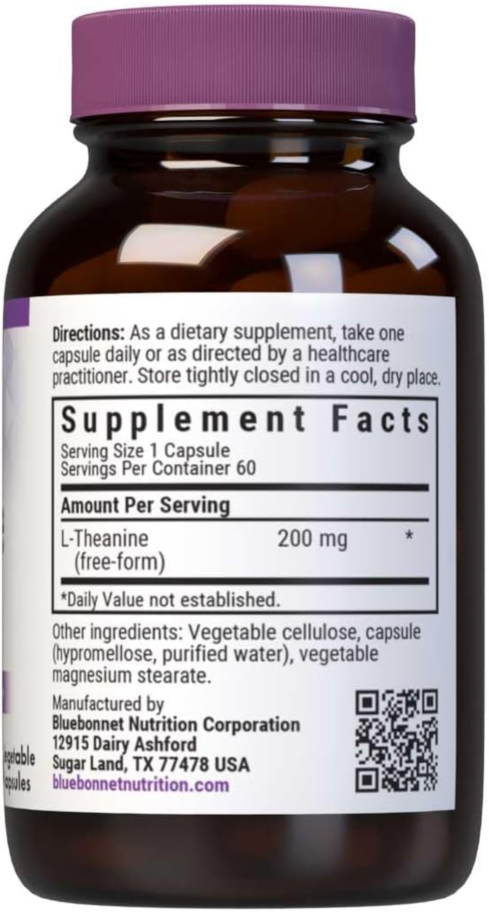 Bluebonnet Nutrition L-Theanine 200 Mg, 30 Count