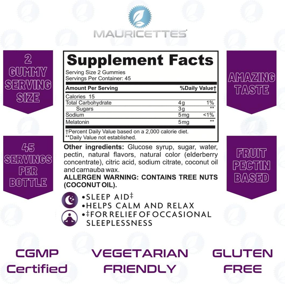 Melatonin Gummies For Kids And Adults - 5Mg Sleep Support Aid For Better Sleeping Quality, Great-Tasting, Ideal For Children, Teens, And Adults 90 5 Mg Gummy'S