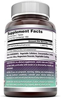 Amazing Formulas Msm 1500Mg 180 Tablets Supplement | Non-Gmo | Gluten Free | Made In Usa