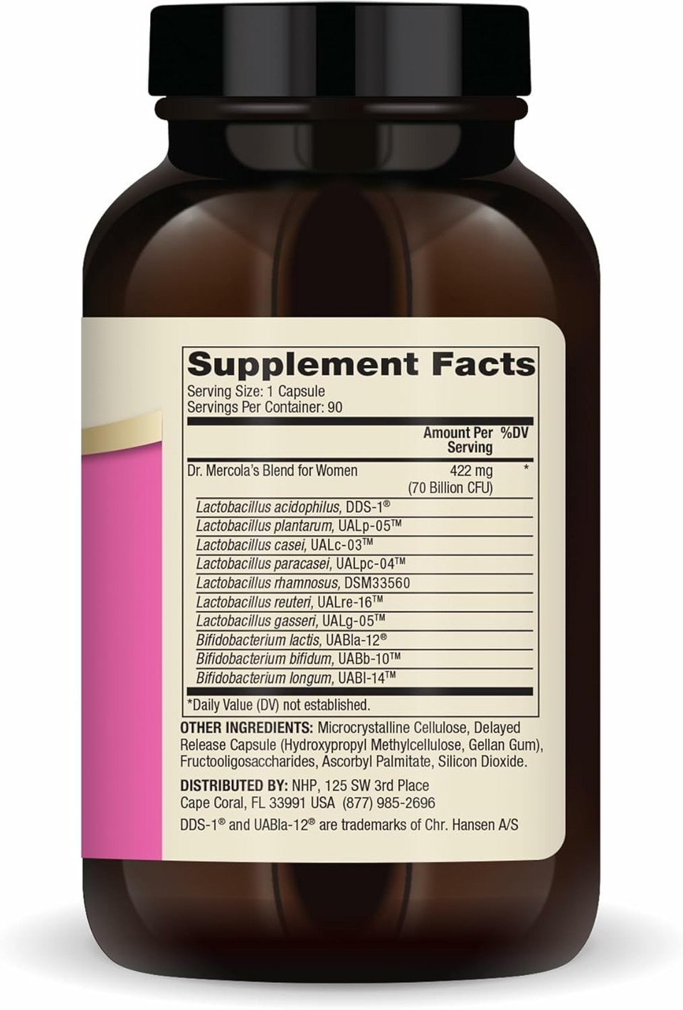 Dr. Mercola Complete Probiotics For Women - Supports Gut, Vaginal & Immune Health - Contains Lactobacillus Strains - Non-Gmo, Gluten-Free & Soy-Free - 90 Capsules (90 Servings)