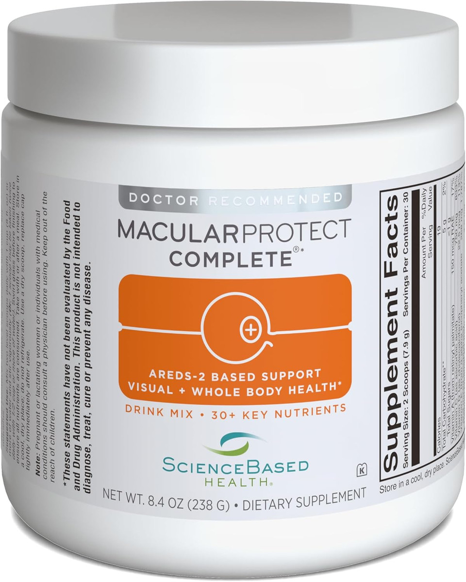 Macularprotect Complete Drink Mix  Areds 2 Eye Health Supplement + Whole Body Multivitamin  30+ Key Nutrients With Lutein & Zeaxanthin  Orange Flavor - 30 Day Supply Macularprotect Complete Drink Mix  Areds 2 Eye Health Supplement + Whole Body Multivitamin  30+ Key Nutrients With Lutein & Zeaxanthin  Orange Flavor - 30 Day Supply
