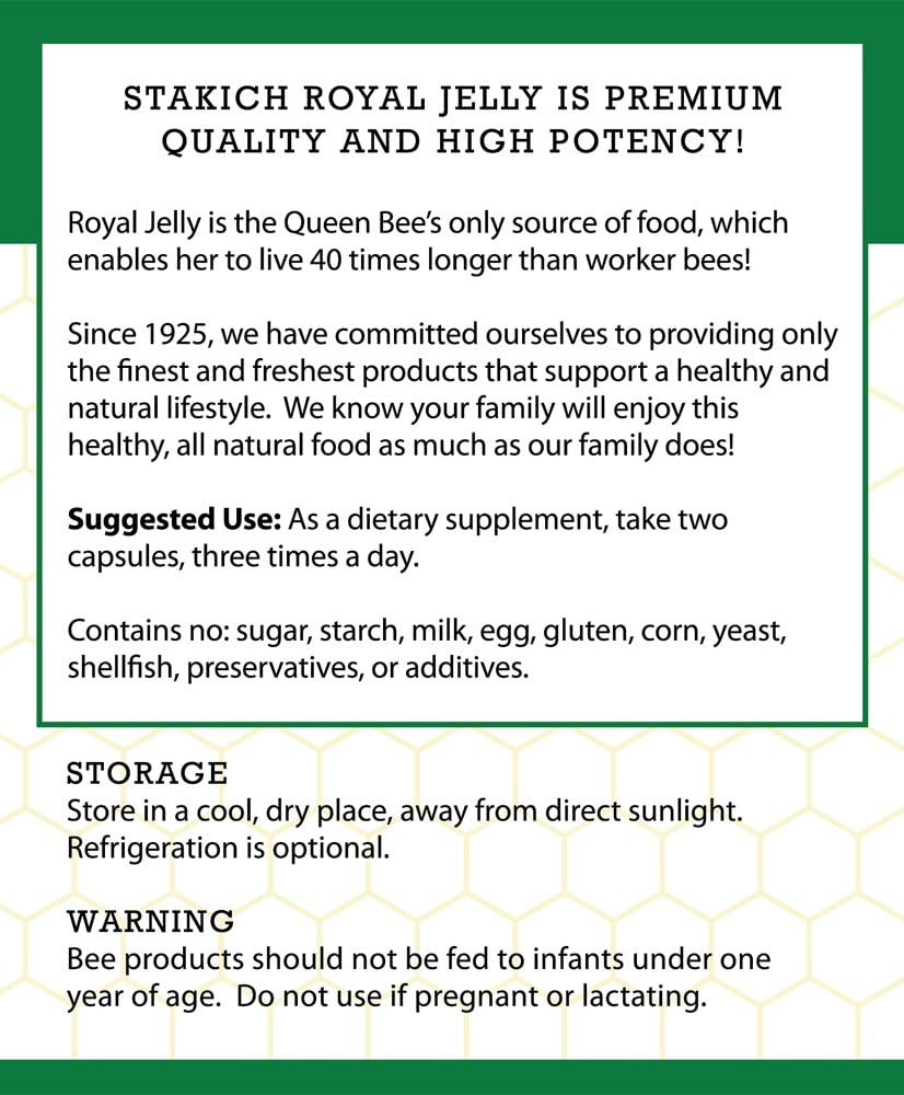 Stakich 500 Mg Capsules (Royal Jelly Capsules 500 Mg (200 Count))