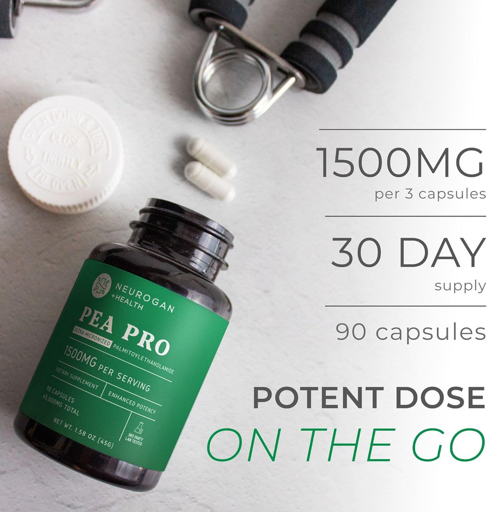 Ultra Micronized Palmitoylethanolamide (Pea) Supplement - 1500 Mg Per Serving - Highly Purified & Bioavailable - 90 Capsules - Natural Support For Men And Women