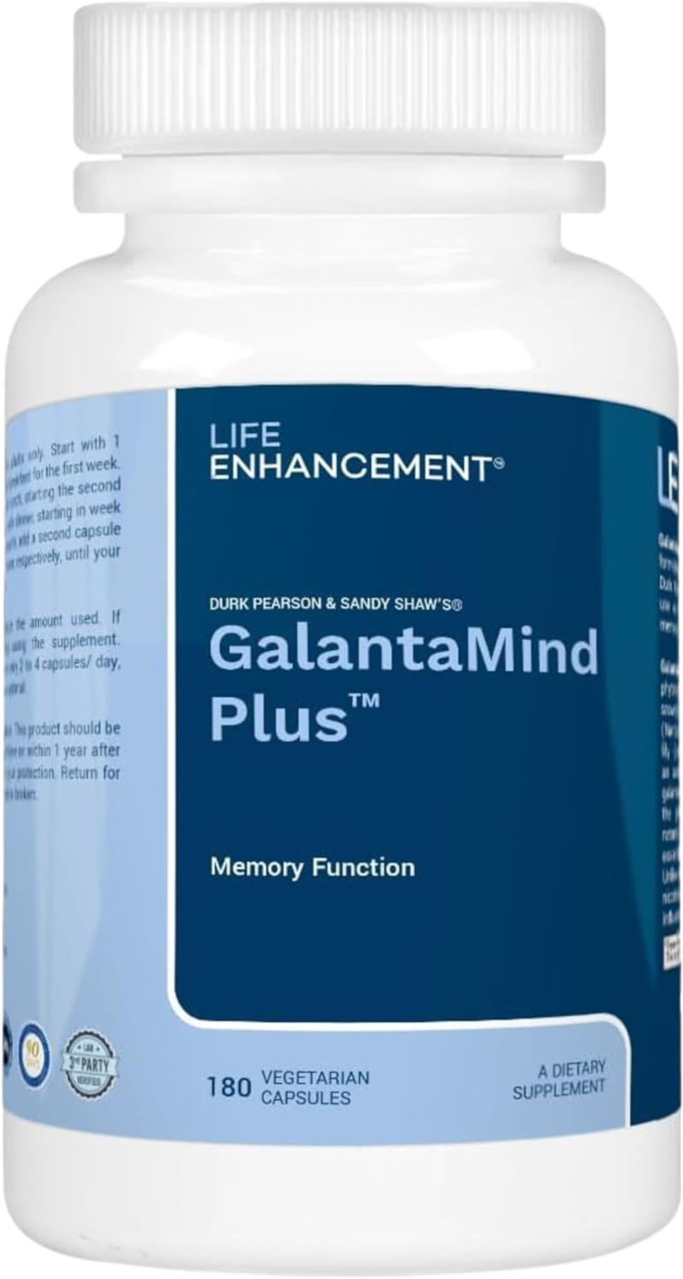 Life Enhancement Galantamind Brain Supplement For Memory And Focus - Vitamin B5 & Galantamine Supplement - Mental Clarity & Cognitive Enhancement (4Mg - 180 Capsules, Galantamind Plus)