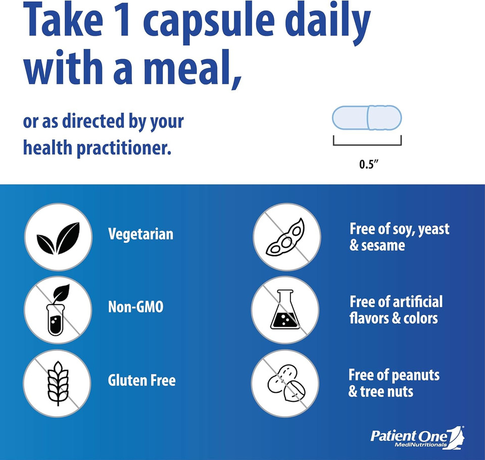 Patient One Dhea 25 Mg | Supplement To Support Positive Mood, Energy Levels, And Endocrine Health* | Micronized For Enhanced Absorption | 60 Capsules