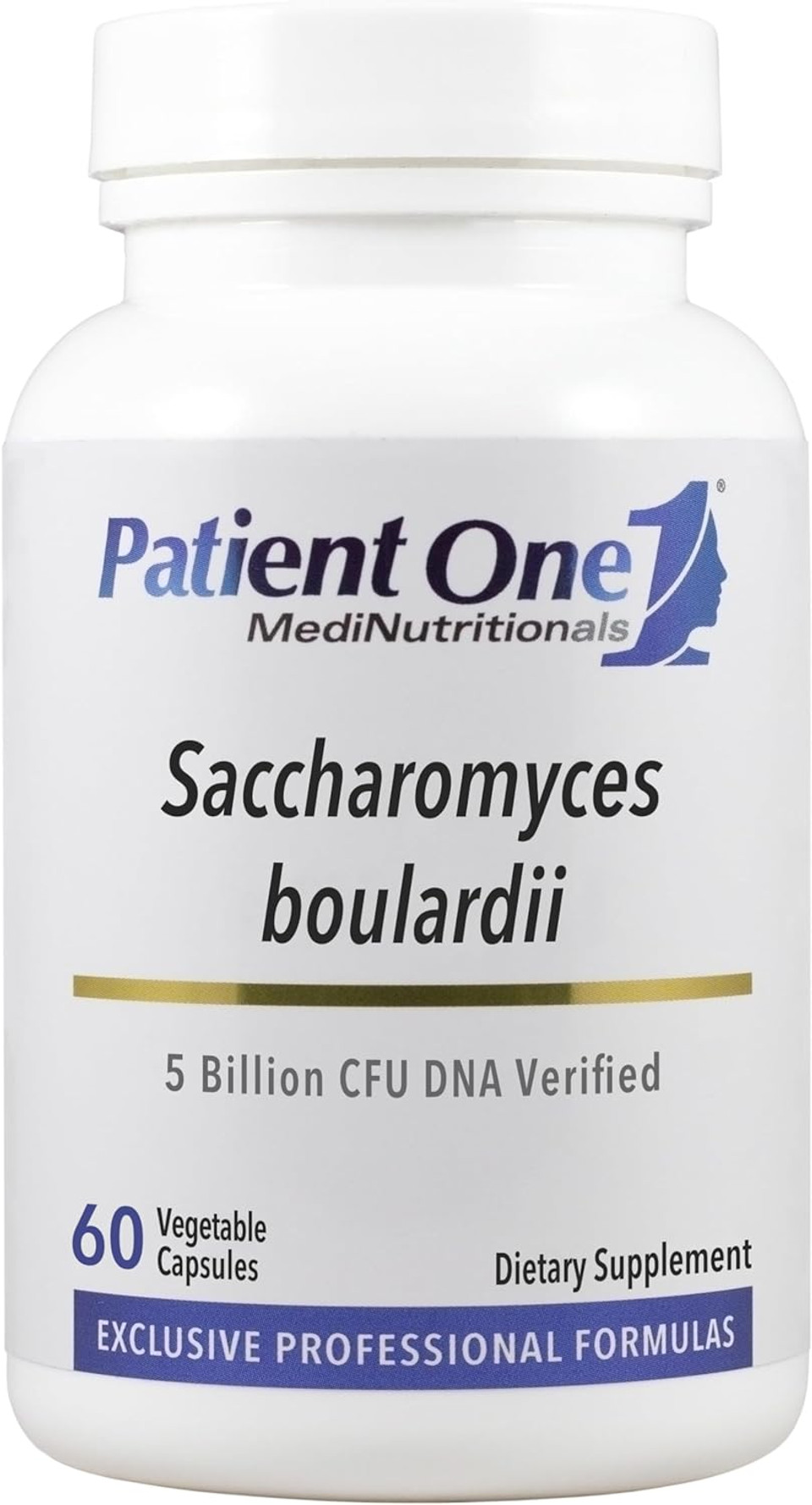 Patient One Saccharomyces Boulardii | Probiotic Supplement To Support Balanced Intestinal Flora, And Digestive Health* | 5 Billion Cfu | 60 Capsules
