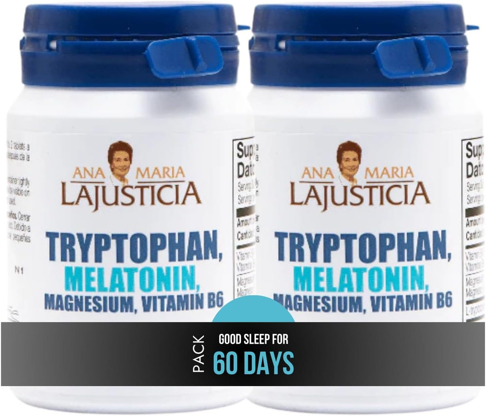 Tryptophan,Melatonin, Magnesium,Vitamin B6-60Tabs. Ana Maria Lajusticia