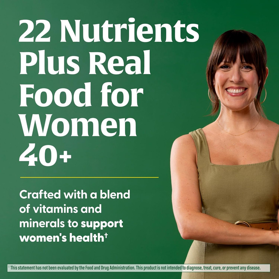 Megafood Women'S 40+ One Daily Multivitamin For Women - With Vitamin B12, B6, C, D, Zinc & Iron  Plus Real Food - Immune Support - Bone Health - Non-Gmo - Vegetarian - 90 Tabs