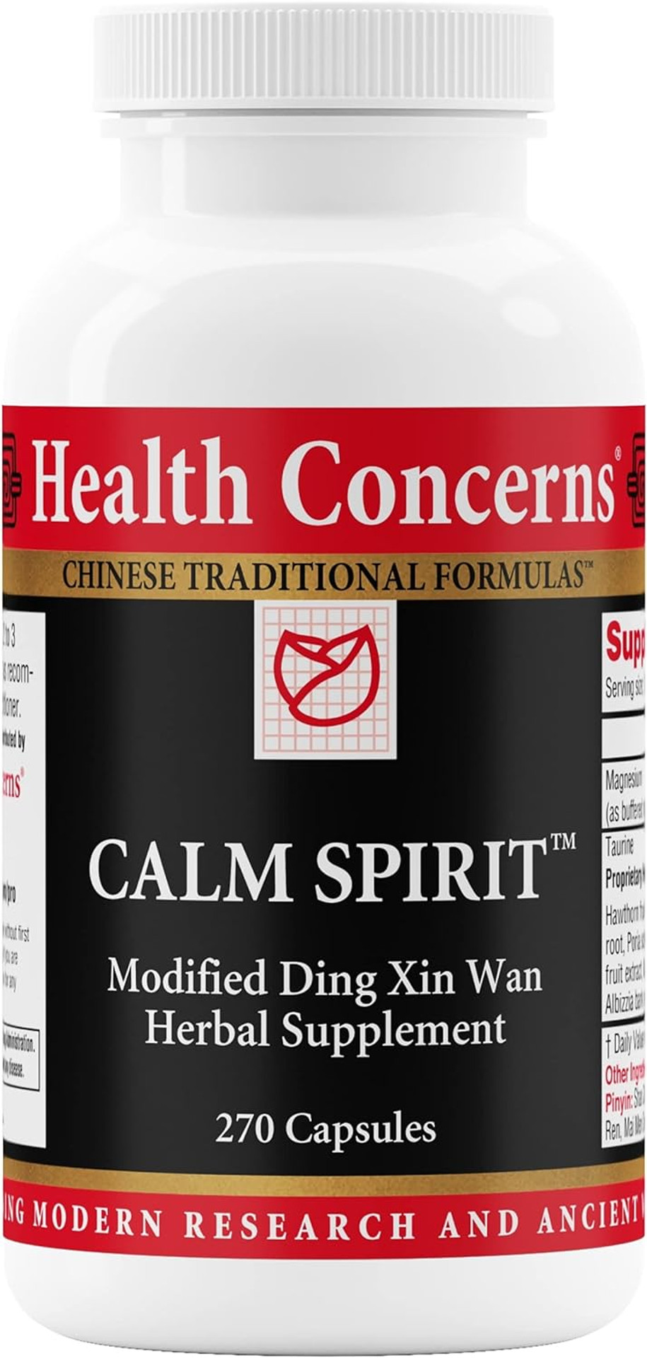 Health Concerns Calm Spirit - Stress Relief Supplement With Chinese Herbal Blend - Supports Calm Mood, & Emotional Wellness - Magnesium Glycinate & Hawthorn Extract - 270 Capsules