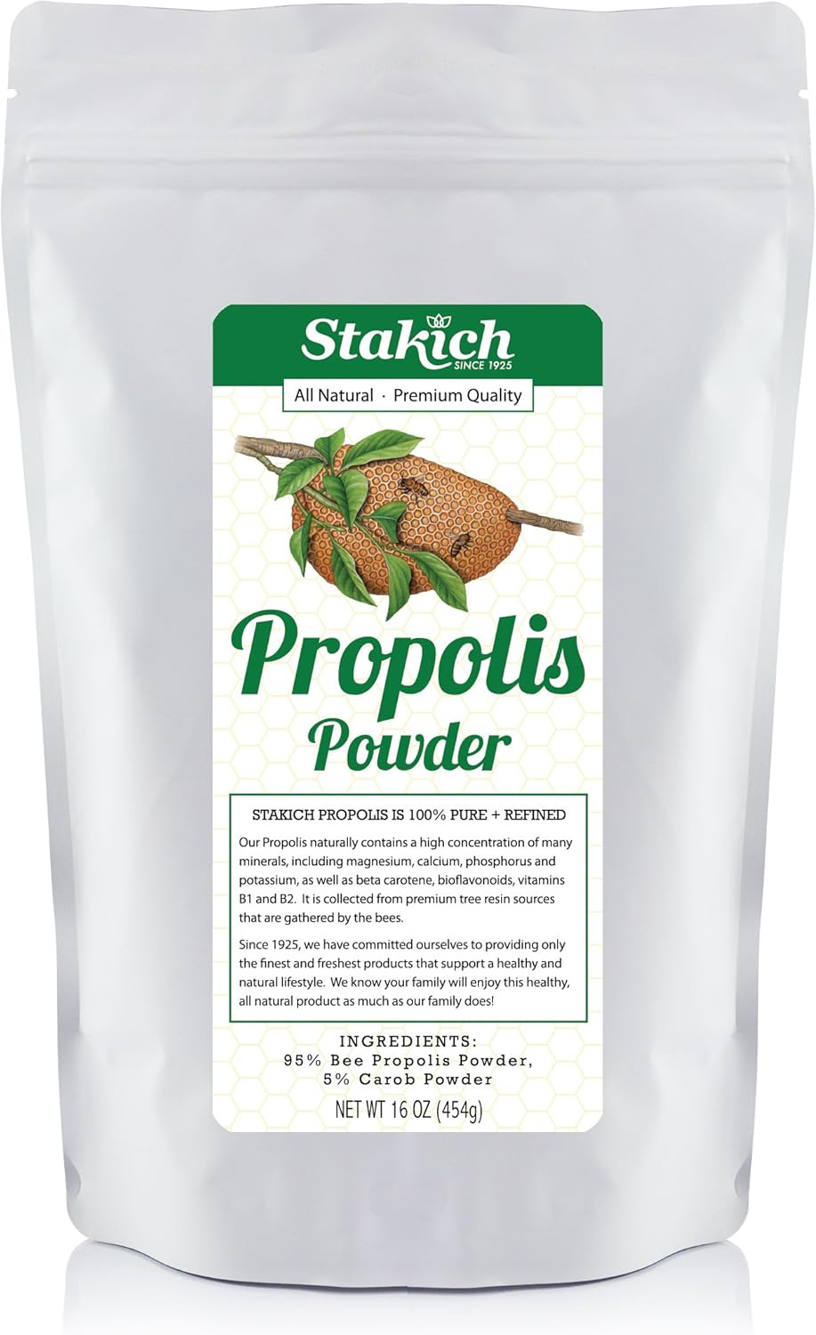 Stakich Bee Propolis Powder - All Natural - 4 Ounce